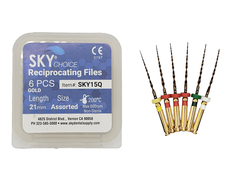 Reciprocating Files GOLD 25mm 6/Pkg  (Sky Choice)