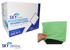 Head Rest Covers Tissue/Poly (Sky Choice)