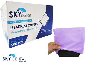 Head Rest Covers Tissue/Poly (Sky Choice)