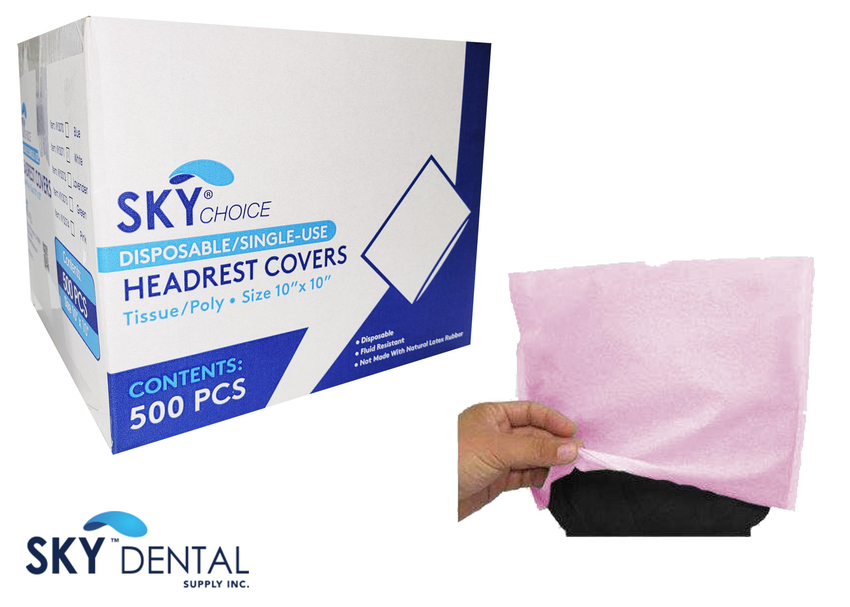 Head Rest Covers Tissue/Poly (Sky Choice)