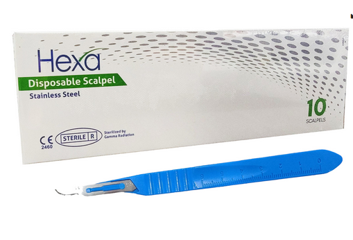 Scalpels Disposable Stainless Steel 10/Box  (Sky Choice)